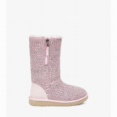 Botas UGG Sequin Knit Criança Rosa | PT-KTZFN